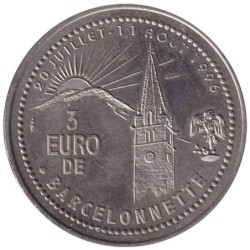 BARCELONETTE - 3 euro des villes - 1996 - Etat : SUP