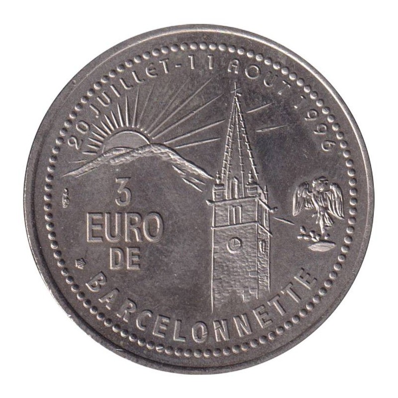 BARCELONETTE - 3 euro des villes - 1996 - Etat : SUP BARCELONETTE - 3 euro des villes - 1996 - Etat : SUP