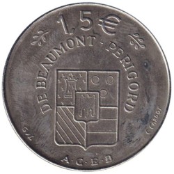 BEAUMONT DU PERIGORD - 1,5 euro des villes - 1996 - Etat : SPL