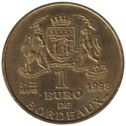 BORDEAUX - 1 euro des villes - 1998 - Etat : SUP