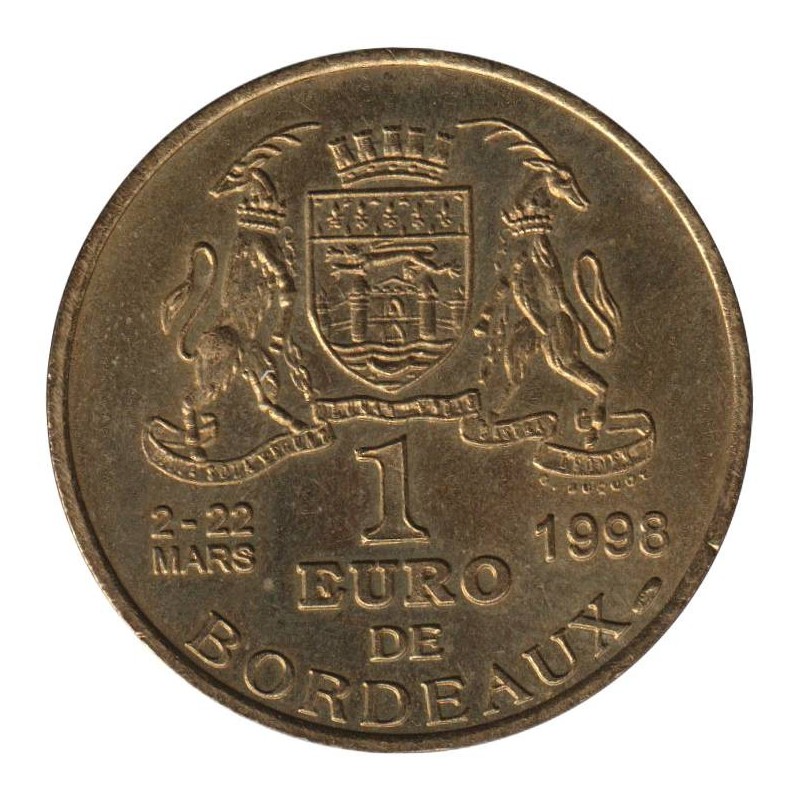 BORDEAUX - 1 euro des villes - 1998 - Etat : SUP