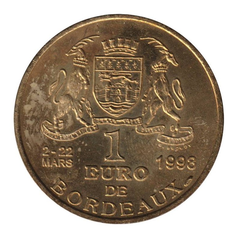 BORDEAUX - 1 euro des villes - 1998 - Etat : SUP