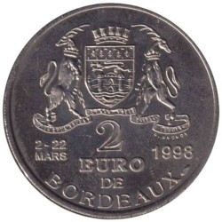 BORDEAUX - 2 euro des villes - 1998 - Etat : SPL