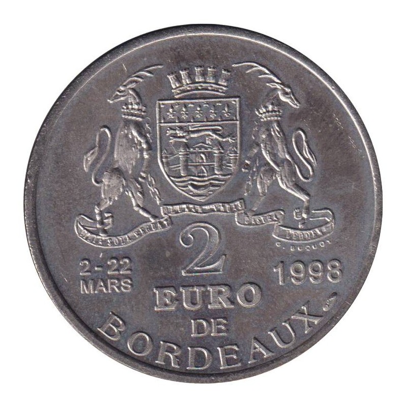 BORDEAUX - 2 euro des villes - 1998 - Etat : SUP