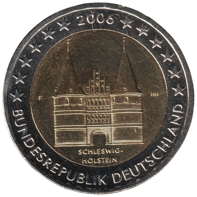 ALLEMAGNE - 2 euros commémorative - Schleswig-Holstein - 2006 F ALLEMAGNE - 2 euros commémorative - Schleswig-Holstein - 2006 F