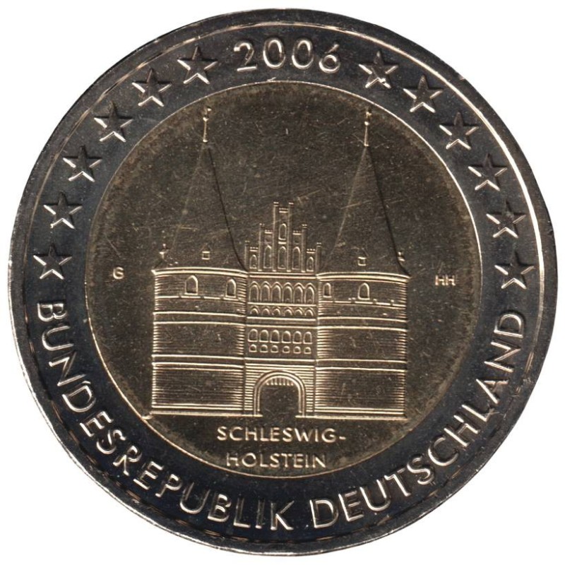 ALLEMAGNE - 2 euros commémorative - Schleswig-Holstein - 2006 G ALLEMAGNE - 2 euros commémorative - Schleswig-Holstein - 2006 G