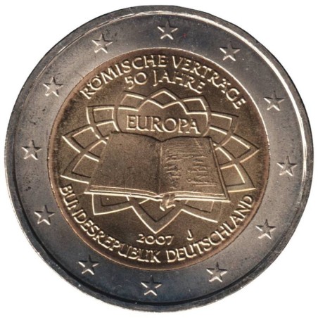 ALLEMAGNE - 2 euros commémorative - Traité de Rome - 2007 J ALLEMAGNE - 2 euros commémorative - Traité de Rome - 2007 J