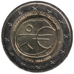 ALLEMAGNE - 2 euros commémorative - 10 ans de l'UEM - 2009 D