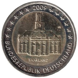 ALLEMAGNE - 2 euros commémorative - Sarre Ludwigskirche - 2009 F