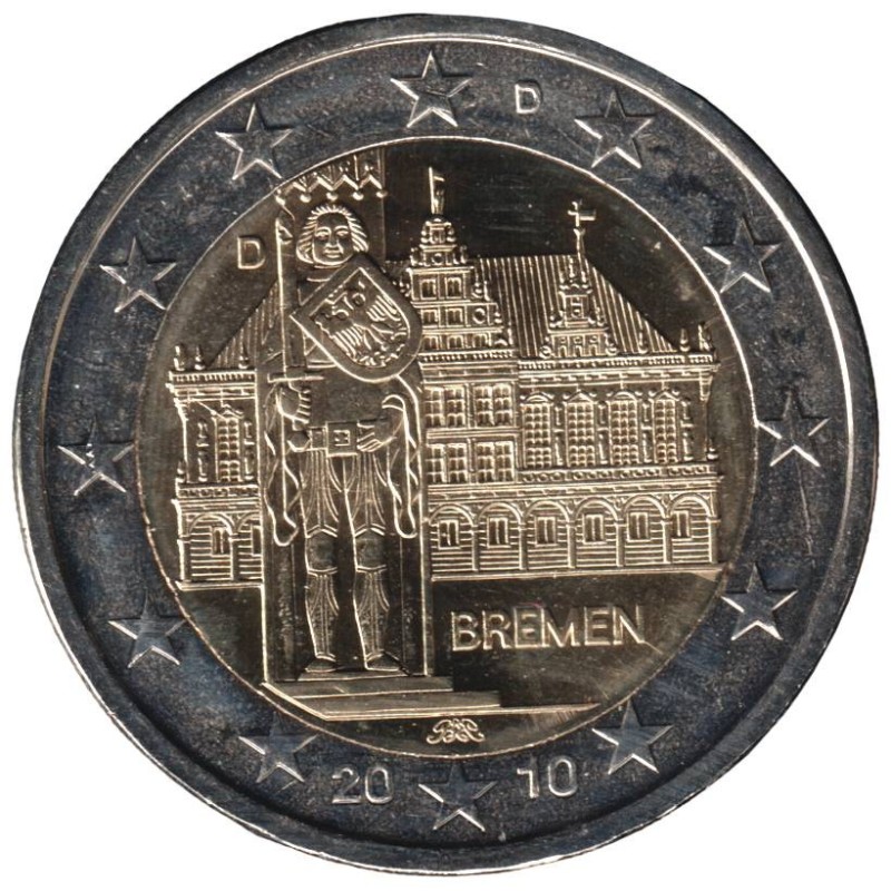 ALLEMAGNE - 2 euros commémorative - Brême - 2010 D ALLEMAGNE - 2 euros commémorative - Brême - 2010 D