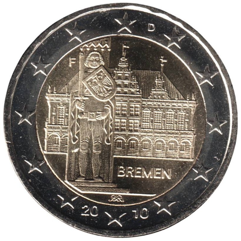ALLEMAGNE - 2 euros commémorative - Brême - 2010 F ALLEMAGNE - 2 euros commémorative - Brême - 2010 F