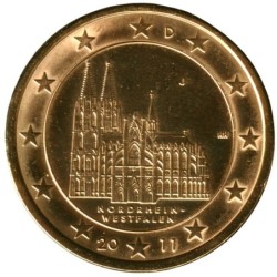 ALLEMAGNE - 2 euros commémorative plaquée or - Nord-Westphalie - 2011 J