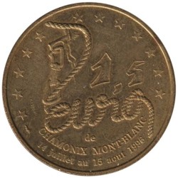 CHAMONIX - 1,5 euro des villes - 1996 - Etat : TTB