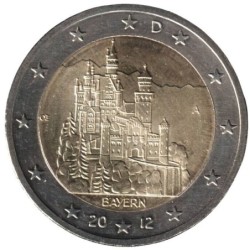 ALLEMAGNE - 2 euros commémorative - Bavière Neuschwanstein - 2012 A