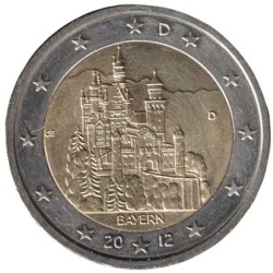 ALLEMAGNE - 2 euros commémorative - Bavière Neuschwanstein - 2012 D