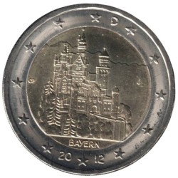 ALLEMAGNE - 2 euros commémorative - Bavière Neuschwanstein - 2012 J