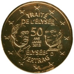 ALLEMAGNE - 2 euros commémorative plaquée or - Traité de l'Elysée - 2013 J
