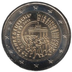 ALLEMAGNE - 2 euros commémorative - Réunification allemande - 2015 A