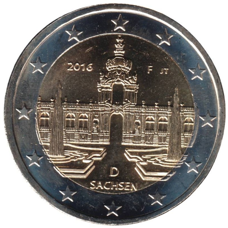 ALLEMAGNE - 2 euros commémorative - Saxe - 2016 F ALLEMAGNE - 2 euros commémorative - Saxe - 2016 F