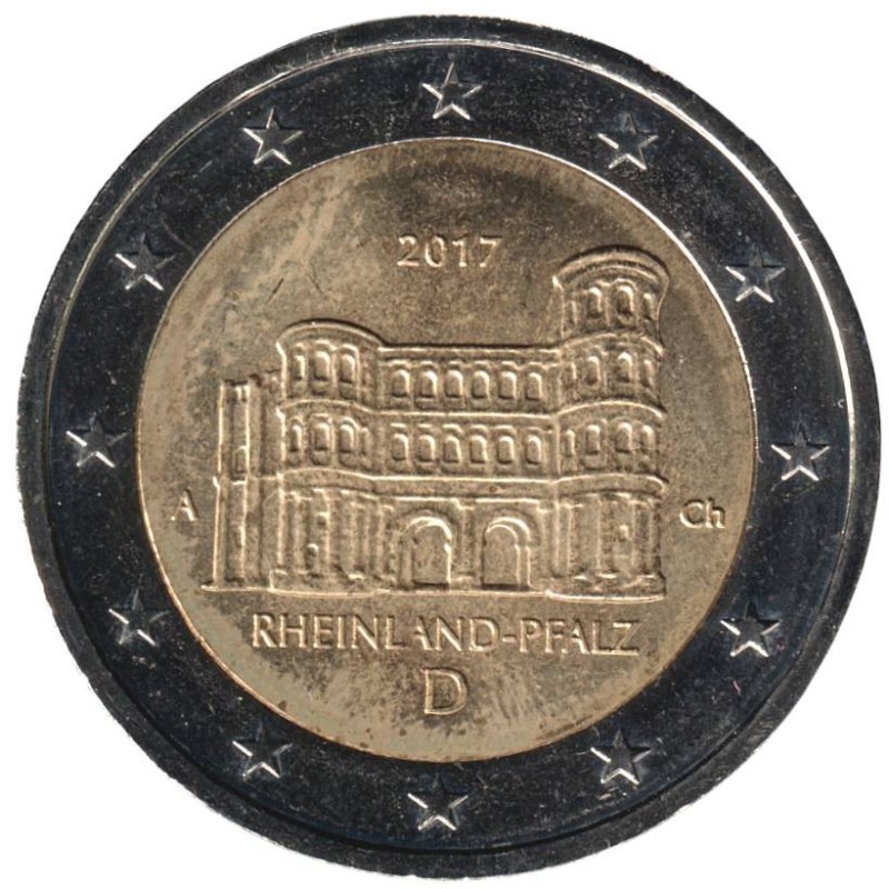 ALLEMAGNE - 2 euros commémorative - Rhénanie-Palatinat - 2017 A ALLEMAGNE - 2 euros commémorative - Rhénanie-Palatinat - 2017 A