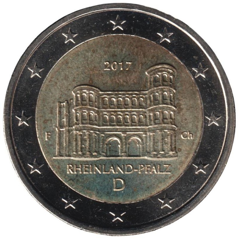 ALLEMAGNE - 2 euros commémorative - Rhénanie-Palatinat - 2017 F ALLEMAGNE - 2 euros commémorative - Rhénanie-Palatinat - 2017 F
