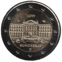 ALLEMAGNE - 2 euros commémorative - Conseil Fédéral - Bundesrat - 2019 F
