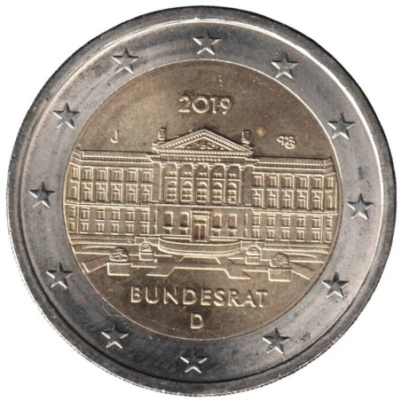 ALLEMAGNE - 2 euros commémorative - Conseil Fédéral - Bundesrat - 2019 J ALLEMAGNE - 2 euros commémorative - Conseil Fédéral - Bundesrat - 2019 J