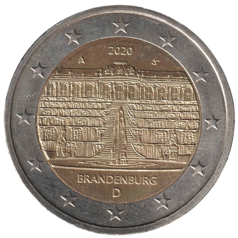 ALLEMAGNE - 2 euros commémorative - Brandebourg - Palais Sanssouci - 2020 A ALLEMAGNE - 2 euros commémorative - Brandebourg - Palais Sanssouci - 2020 A