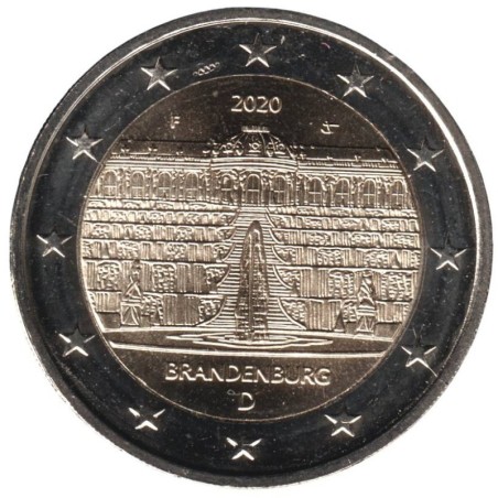 ALLEMAGNE - 2 euros commémorative - Brandebourg - Palais Sanssouci - 2020 F ALLEMAGNE - 2 euros commémorative - Brandebourg - Palais Sanssouci - 2020 F