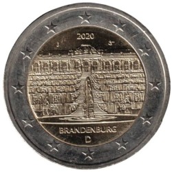 ALLEMAGNE - 2 euros commémorative - Brandebourg - Palais Sanssouci - 2020 J