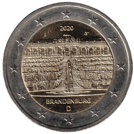 ALLEMAGNE - 2 euros commémorative - Brandebourg - Palais Sanssouci - 2020 J