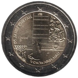 ALLEMAGNE - 2 euros commémorative - Kniefall von Warschau - 2020 D