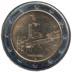 ALLEMAGNE - 2 euros commémorative - Thuringe - Château Wartbourg - 2022 F