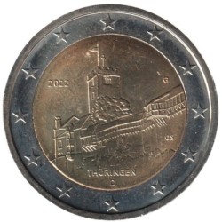 ALLEMAGNE - 2 euros commémorative - Thuringe - Château Wartbourg - 2022 G