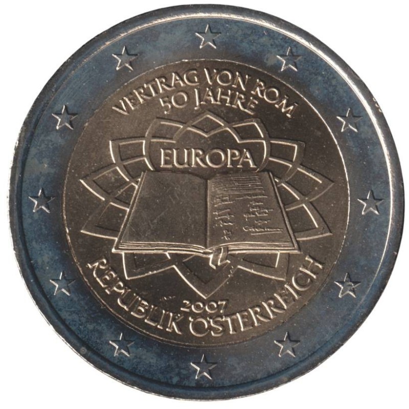 AUTRICHE - 2 euros commémorative - Traité de Rome - 2007 AUTRICHE - 2 euros commémorative - Traité de Rome - 2007