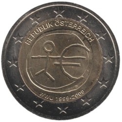 AUTRICHE - 2 euros commémorative - 10 ans de l'UEM - 2009