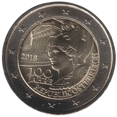 AUTRICHE - 2 euros commémorative - 100 ans de la République d'Autriche - 2018 AUTRICHE - 2 euros commémorative - 100 ans de la République d'Autriche - 2018