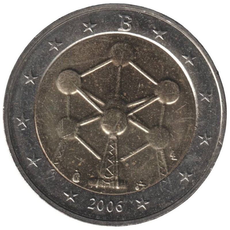 BELGIQUE - 2 euros commémorative - Atoniom de Bruxelle - 2006 BELGIQUE - 2 euros commémorative - Atoniom de Bruxelle - 2006