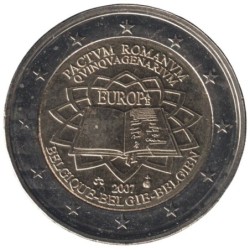 BELGIQUE - 2 euros commémorative - Traité de Rome - 2007