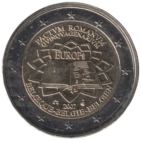 BELGIQUE - 2 euros commémorative - Traité de Rome - 2007 BELGIQUE - 2 euros commémorative - Traité de Rome - 2007