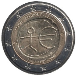 BELGIQUE - 2 euros commémorative - 10 ans de l'UEM - 2009