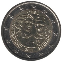 BELGIQUE - 2 euros commémorative - Centenaire Journée internationale des Femmes - 2011