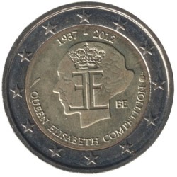 BELGIQUE - 2 euros commémorative - 75 ans du Concours Reine Elisabeth - 2012