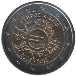 CHYPRE - 2 euros commémorative - 10 ans de l'Euro - 2012