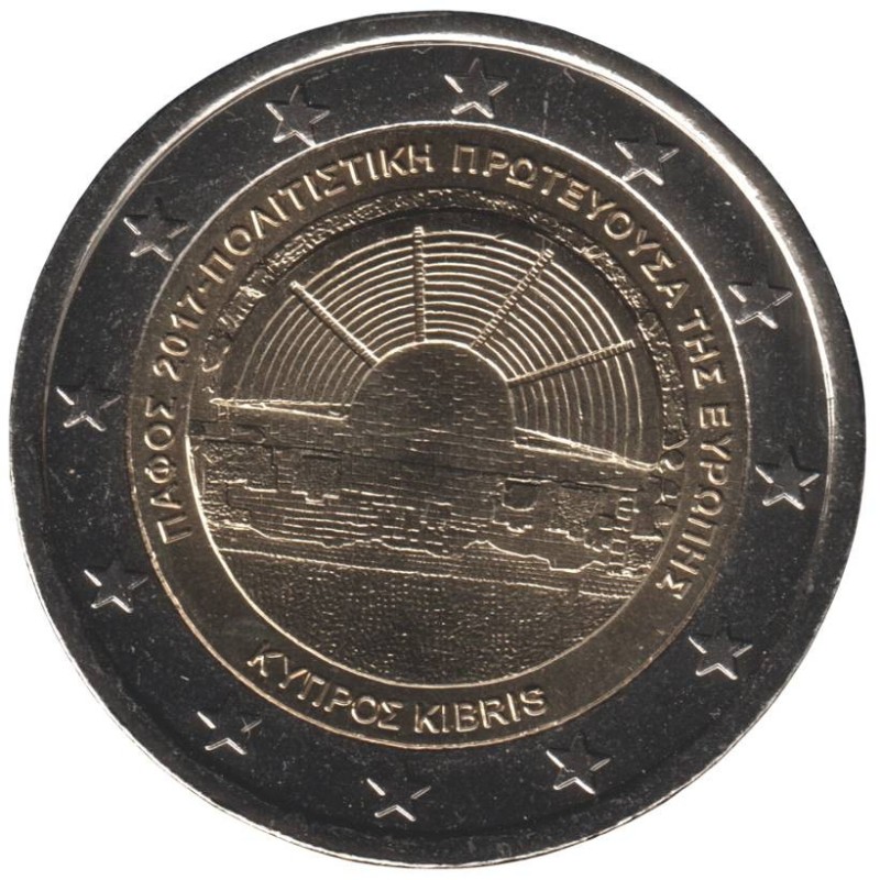 CHYPRE - 2 euros commémorative - Paphos Capitale Européenne de la Culture - 2017 CHYPRE - 2 euros commémorative - Paphos Capitale Européenne de la Culture - 2017