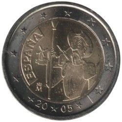 ESPAGNE - 2 euros commémorative - Don Quichotte - 2005