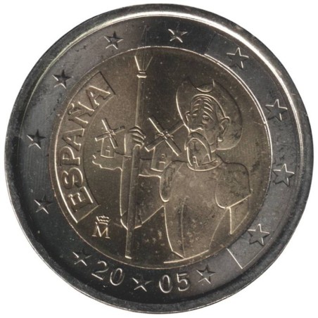 ESPAGNE - 2 euros commémorative - Don Quichotte - 2005 ESPAGNE - 2 euros commémorative - Don Quichotte - 2005