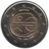 ESPAGNE - 2 euros commémorative - 10 ans de l'UEM - 2009