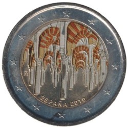 ESPAGNE - 2 euros commémorative colorisée - Centre historique de Cordoue - 2010