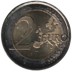 ESPAGNE - 2 euros commémorative colorisée - La Cour des Lions de l'Alhambra à Grenade - 2011